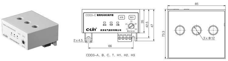 CDD3-□系列-外形及安装尺寸(mm) CDD3-□系列-外形及安装尺寸(mm)