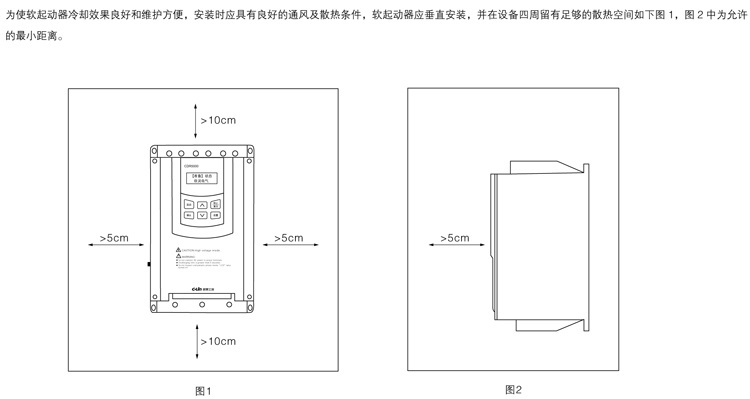 CDR5000系列-安装空间和方向 CDR5000系列-安装空间和方向