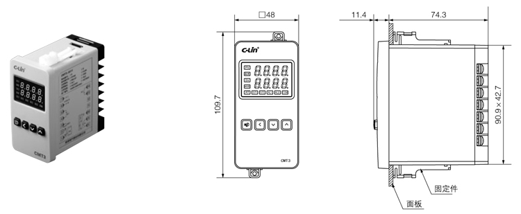 CMT3- 外形及安装尺寸（mm）